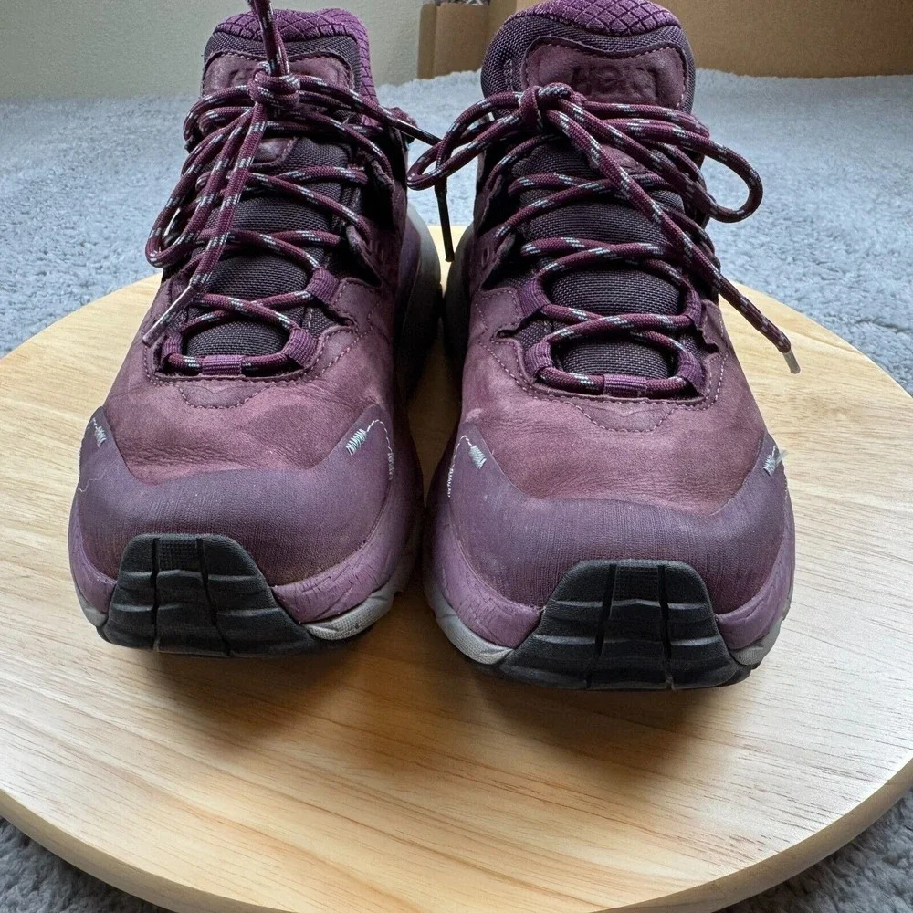 Hoka One‎ One Women's Kaha 2 Low GTX Grape Wine Hiking Shoes Size 7B
